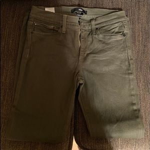Olive Skinny Ankle Cut Jeans